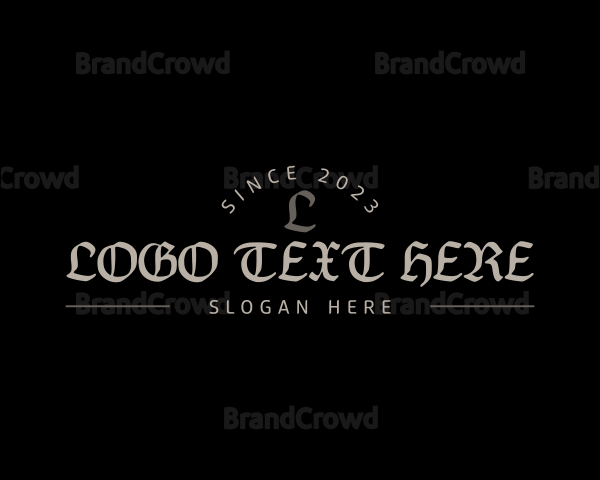 Gothic Barber Barbershop Logo