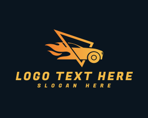 Transport - Speed Fire Car logo design