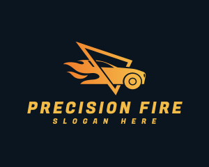 Speed Fire Car logo design