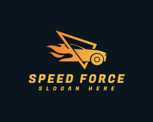 Speed Fire Car logo design