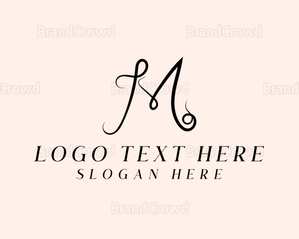 Fashion Stylish Tailor Letter M Logo