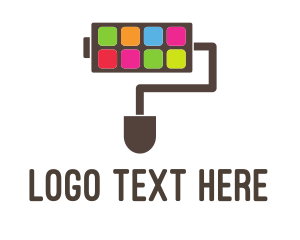 Mobile - Paintbrush Paint Application logo design