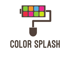 Paintbrush Paint Application logo design