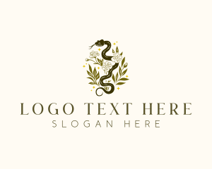 Slithering - Snake Boho Boutique logo design