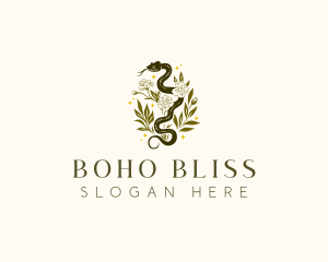 Snake Boho Boutique logo design