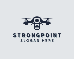 Drone - Quadcopter Surveillance Camera logo design