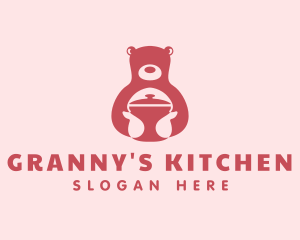 Bear Casserole Kitchen logo design