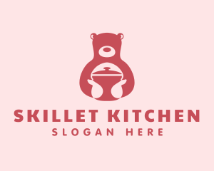 Bear Casserole Kitchen logo design