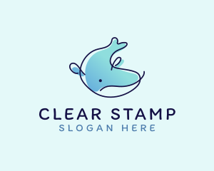 Humpback Whale Doodle logo design