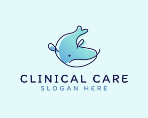 Humpback Whale Doodle logo design