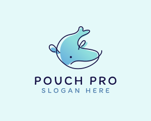 Humpback Whale Doodle logo design