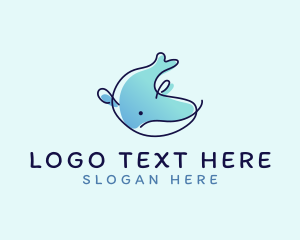 Whale Tail - Humpback Whale Doodle logo design