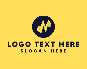 Voltage - Modern Electric Lightning Letter N logo design