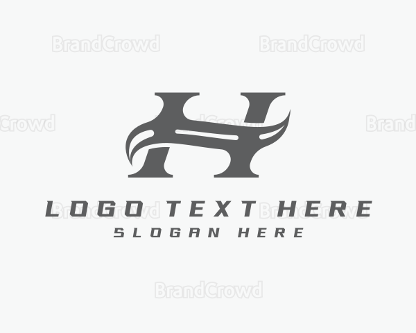 Road Swoosh Business Letter H Logo