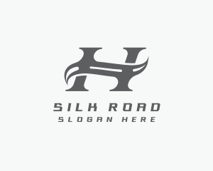 Road Swoosh Business Letter H logo design