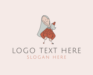 Loom - Crochet Woman Crafter logo design