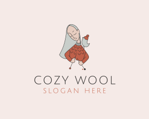 Crochet Woman Crafter logo design