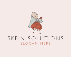 Skein - Crochet Woman Crafter logo design