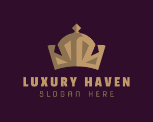 Expensive - Gold Expensive Crown logo design