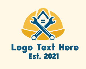 Industrial - Hard Hat Wrench House logo design