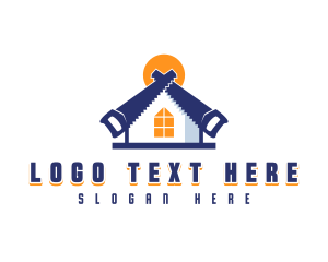 House - House Saw Repair logo design