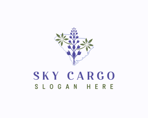 South Carolina Sky Lupine Flower logo design