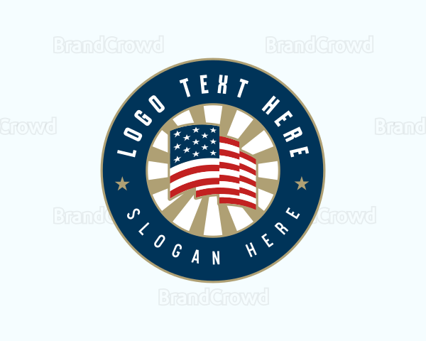 American Patriotic Flag Logo