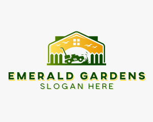 Home Garden Lawn Care logo design