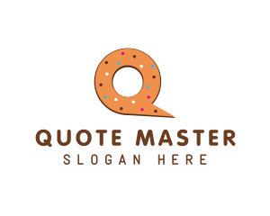 Donut Letter Q logo design