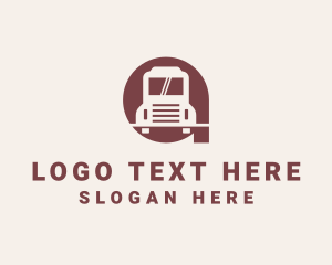 Shipping Service - Delivery Truck Letter A logo design