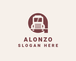 Delivery Truck Letter A logo design