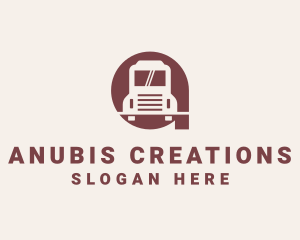 Delivery Truck Letter A logo design