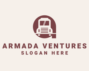 Delivery Truck Letter A logo design