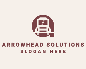 Delivery Truck Letter A logo design