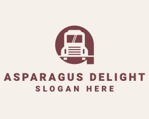 Delivery Truck Letter A logo design