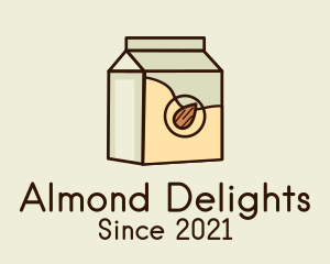 Almond - Almond Milk Box logo design