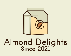 Almond Milk Box logo design