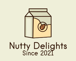 Nut - Almond Milk Box logo design