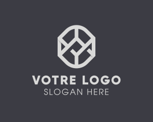 Geometric Grey Symbol Logo