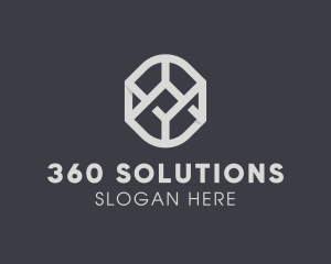 Geometric Grey Symbol logo design