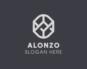 Geometric Grey Symbol logo design