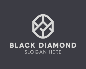 Geometric Grey Symbol logo design