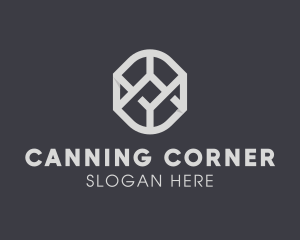 Geometric Grey Symbol logo design