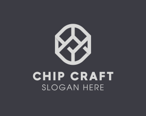 Geometric Grey Symbol logo design