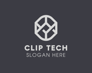 Geometric Grey Symbol logo design