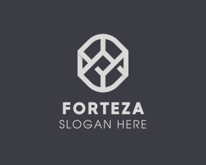 Geometric Grey Symbol logo design