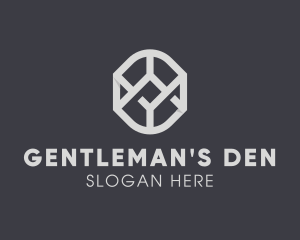 Geometric Grey Symbol logo design