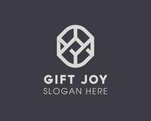 Geometric Grey Symbol logo design