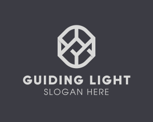 Geometric Grey Symbol logo design