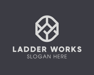 Geometric Grey Symbol logo design